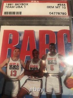 1991 Skybox DREAM TEAM USA All Set Psa 10 Michael Jordan Magic Bird Pippen