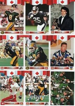 1992 CFL ALL WORLD COMPLETE NM 180 CARD SET Doug Flutie