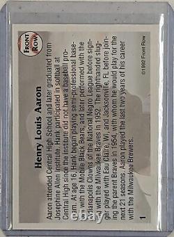 1992 Front Row The All Time Great Series #1? Hank Aaron? Auto Card (signed)