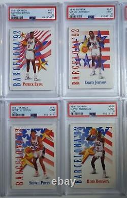 1992 Skybox Dream Team USA COMPLETE 18 Card Set ALL PSA 9 Jordan + Magic