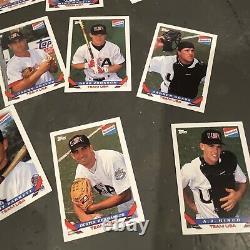 1993 Exclusive Bazooka Baseball Team USA 22 Card Set Todd H All Creased Damaged