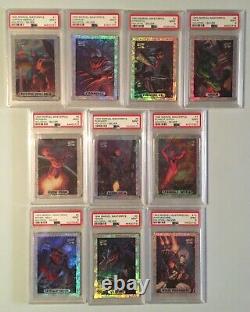 1994 Marvel Masterpieces Complete SILVER HOLOFOIL Set ALL 10 CARDS PSA 9