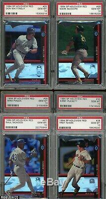1994 SP Holoview Red Complete Set 38/38 All GRADED PSA 10 with Alex Rodriguez RC