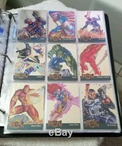 1995 Marvel Metal Inaugural Edition Master Set with All Chaser Cards + Bonus