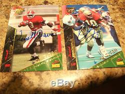 1995 signature rookies football autographed V. P. Set all cards numbered 6/7750