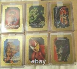 1996 Marvel Masterpieces Gold Gallery 6 card set ALL autograph Boris(4) Julie(2)