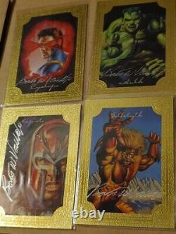 1996 Marvel Masterpieces Gold Gallery 6 card set ALL autograph Boris(4) Julie(2)