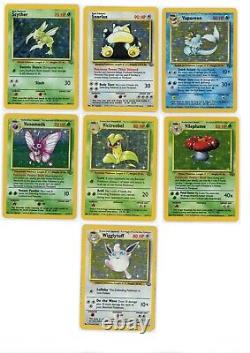 1999 Pokemon Jungle Complete 64 Card Set with all Holos Light Play / Played