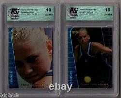 2000 Anna Kournikova Rookie Cards Set (5 Cards Set) All 5 Cards Gem Mint 10