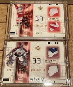 + 2001-02 UD Mask Collection Dual Patch RARE COMPLETE SET! All Cards /50
