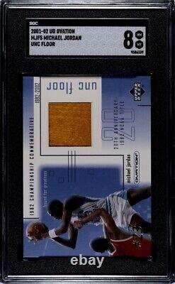 2001 Upper Deck Ovation Michael Jordan 1982 UNC FLOOR SET ALL GRADED 8 Or ABOVE