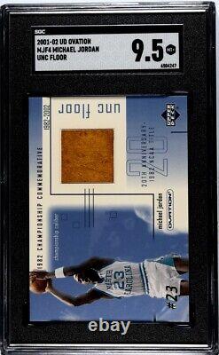 2001 Upper Deck Ovation Michael Jordan 1982 UNC FLOOR SET ALL GRADED 8 Or ABOVE