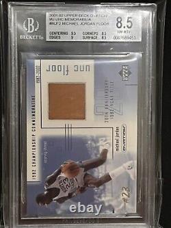 2001 Upper Deck Ovation Michael Jordan 1982 UNC FLOOR SET ALL GRADED 8 Or ABOVE