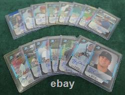 2005 Bowman Chrome Draft Auto Complete Set - All 15 Cards Signed