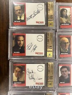 2005 Inkworks The Sopranos Auto Full Set. All Graded BGS 9.5 10 Auto