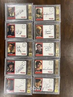 2005 Inkworks The Sopranos Auto Full Set. All Graded BGS 9.5 10 Auto