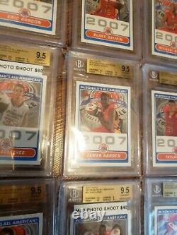 2007 McDonald's All American Topps Rookie BGS 9.5 Set James Harden Griffin Rose