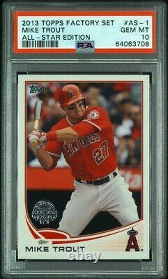 2013 Topps Fanfest Factory Set All-star Edition Mike Trout #as-1 Psa 10 Pop 1