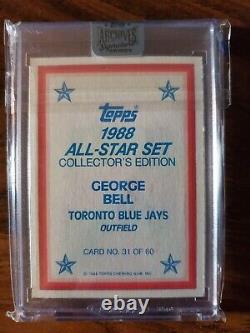 2018 Topps Archives George Bell AUTO /10 1988 All-Star Set FIRST 1 of only 10