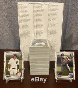 2020 Bowman Chrome Prospects Complete 150 Card Set All Sleeved + Ordered