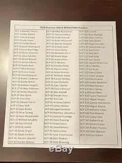 2020 Bowman Complete 100 Card MOJO Refractor Set! All In Order, Sleeved, Encased