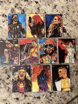 2020 Topps WWE Undisputed Complete Base Set Plus All 10 Art Cards Sleeved