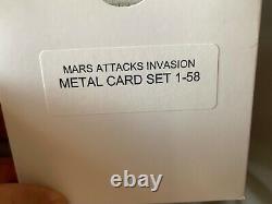 2021 Topps Mars Attacks Uprising Invasion Blue Metal Set All 58 Cards