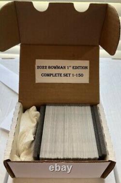 2022 Bowman 1st Edition Complete Base Set #BPPF1-150 All Cards Sleeved