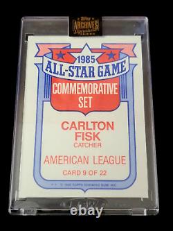 2022 Topps Archives Retired CARLTON FISK 1985 All-Star SSP On-Card Auto 1/1 #9