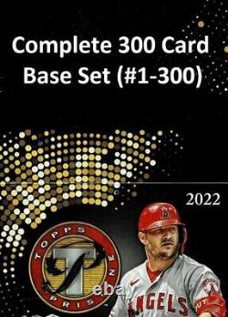 2022 Topps Pristine MLB Complete (300) Card Base Set #1-300 with All RC Wander etc