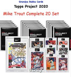 21 MIKE TROUT COMPLETE SET Project 2020 2011 Topps Update RC ALL 20 +BONUS FOIL