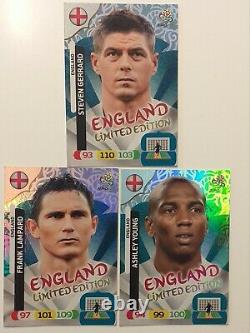 Adrenalyn XL Euro 2012 Superstar UK Edition FULL SET all cards +3 Limited Edit