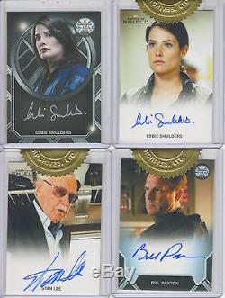 Agents of SHIELD 1 Complete Master Set ALL Autos, Relics, Gold Cards ++++