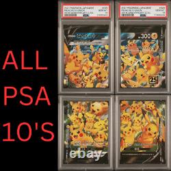 All PSA 10 GEM MINT Pikachu V Union FULL SET Pokemon Card Japanese 025 028/028