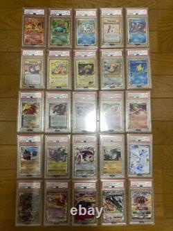 All PSA 10 Pokemon Japanese Holo 25th Anniversary Promo Lot 25 Card Complete set