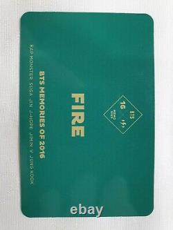 BTS Memories of 2016 Full Set FIRE Photo CARD (ALL MEMBER)