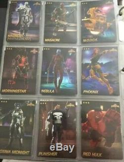 Complete Set Marvel Contest Of Champions Game ALL 75 Cards Holofoil RARE Version
