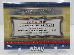 Freddie Freeman 2015 Topps Triple Threads Triple Prime All Star Patches! #2/9