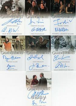 Game of Thrones Inflexions Complete Set of ALL 19 Dual Autograph Trading Cards