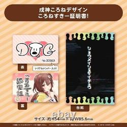 Inugami Korone 2nd Anniversary Goods All Set HOLOLIVE YUBIx2 With AUTOGRAPHED CARD