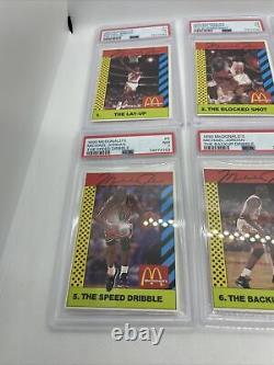MICHAEL JORDAN PSA Card Set- 1990-91 McDonald's COMPLETE #1-8 ALL PSA Graded