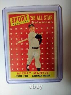 Mickey Mantle 1958 All Star Card Number 487