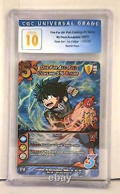 My Hero Academia One Full All Full Cowling 5% Base Set 1st Edition CGC 10