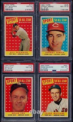 PSA 8 1958 Topps #485 Ted Williams Boston Red Sox HOF All-Star SET BREAK