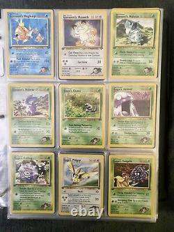 Pokemon 1st (First) Edition Gym Challenge Complete Set! All Holos PSA GRADED