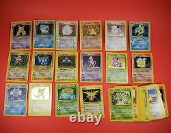 Pokemon Card English COMPLETE BASE SET with Charizard 4/102 All 16 Holos 102/102