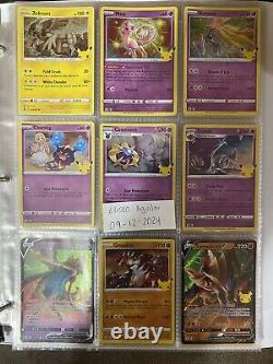 Pokemon Celebrations Complete Master Set All 50/50 Cards + Promos And Binder