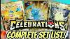 Pokemon Celebrations Complete Set List Every Card