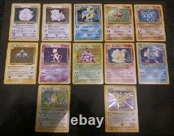 Pokémon Lot Base Set Unlimited 12 Halo Cards 1999 WOTC English All NM