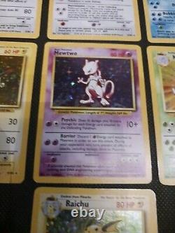 Pokémon Lot Base Set Unlimited 12 Halo Cards 1999 WOTC English All NM